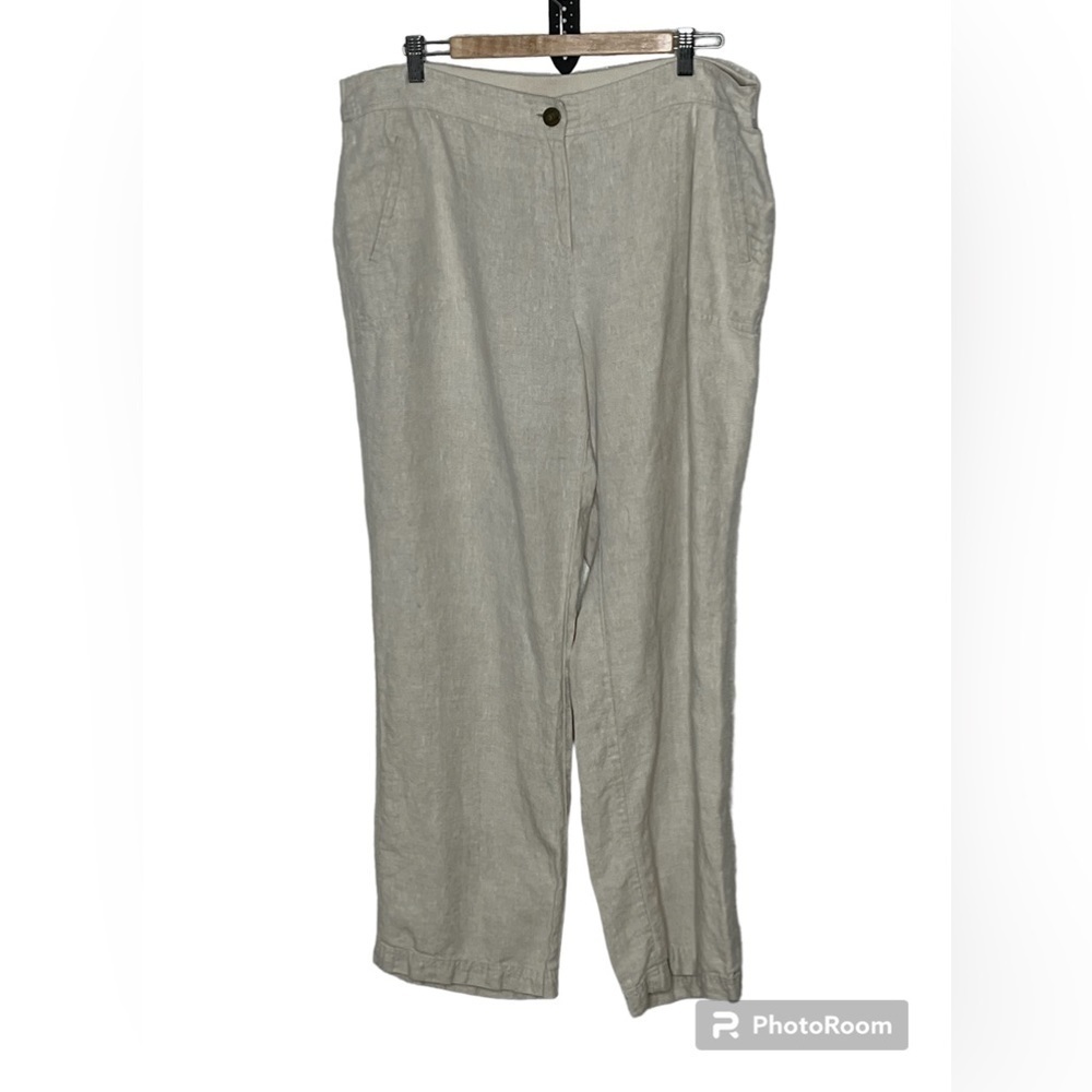 Chicos Linen Pants Sz 3